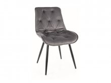 CHERRY II Стул металический  VELVET CZARNY STELAŻ/ BLUVEL 14