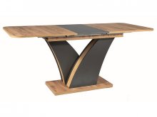 DIVANI Стол обеденный дуб  DĄB WOTAN / ANTRACYT
размер 140(180)X80