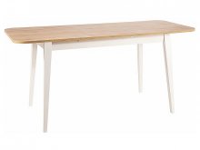 GUSTO Стіл обідній DĄB WOTAN / BIAŁY
розмір 120(160)X68