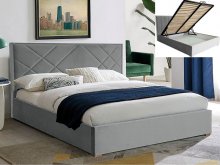 MAGIA II VELVETКровать двухместная полуторная с подьемным механизмом серая
размер 140x200 KOLOR SZARY TAP. BLUVEL 03