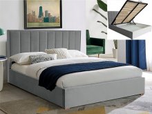 MARANI II VELVET Кровать двухместная 140
размер 140x200 KOLOR JASNY SZARY TAP. BLUVEL 03