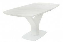 Стіл "Грааль" 140-185x85 см керамік білий