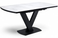 Стіл "Граф" 120-160x80 см керамік білий