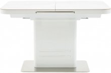 Стіл "Чезаріо" 120-160x80 см керамік білий перли