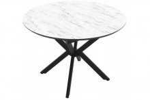 Стіл "Денвер" 110-145х110 см мрамор білий матовий