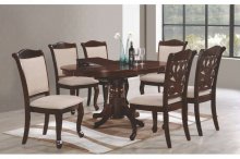 Стіл "Мадрид" 110-150х110 см вишня +6 стільців