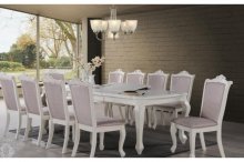 Стіл "Севілья" 170-260х106 см білий +10 стільців білих