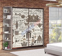 Шафа-Купе 0,9м "Стекло фотодрук" дводверний