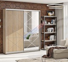 Шафа-Купе 0,9м "Прованс" фарбувань високий глянець дводверний з зеркалом