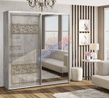 Шафа-Купе 0,9м "Валенсія" фарбувань високий глянець дводверний з зеркалом