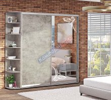 Шафа-Купе 1,0м "ДСП" дводверний із дзеркалом 1000х2100/2400 