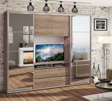 Вітальня-Купе 2,7м "ДСП з 4-х частин" з зеркалом 