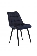 Стілець N-46  чорнильно-синій велюр + чорний