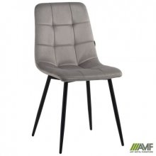 Стілець Cherry чорний/ вельвет ясно-сірий