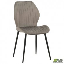 Стул Lily черный/ вельвет серый