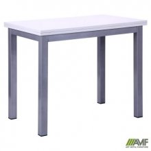 Стол обеденный раскладной Кадис алюм/Меламин белый глянец КОД ТОВАРА: 513636