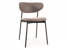 DAN Стул металический стелаж черный ткань BEŻ TAP.221