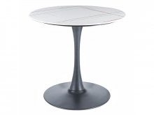 Нерозкладний стіл Signal ESPERO білий мармур/чорний матовий 80x80 (ESPEROBC80)
размер 80х80х75 см