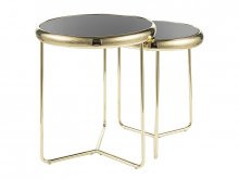 SCARLET II Стіл журнальний золото, стекло ( комплект )
розмір 47X50 40X45