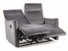 TRAVIS 2 Диван двомісний реклайнер тканина VELVET CIEMNY BEŻ BLUVEL 14 колір сірий
розмір 127х102х48х53 см