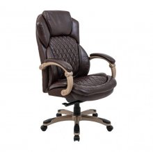Крісло Преміо – комплектація Пластик Річ – механізм Synchro – оббивка Шкіра Спліт Темно-коричнева