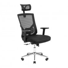 Крісло Роджер – комплектація Хром – механізм M-2 (Anyfix) – оббивка Сітка чорна