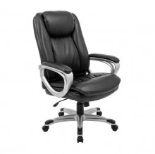 Крісло Еліт Про – комплектація Пластик Річ – механізм M-1 (Tilt) – оббивка Шкіра Спліт Чорна