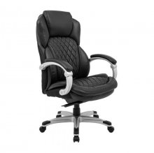 Крісло Преміо – комплектація Пластик Річ – механізм Synchro – оббивка Шкіра Спліт Чорна