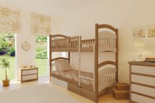 ЖАСМИН Ліжко двоярусна дерево без ящика
розмір 0,9 х 2,0/1,9 