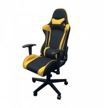 Крісло офісне геймерське поворотне KRATOS чорний/жовтий