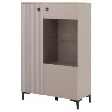 DOMINICA вітрина низька 1d1w taupe / дуб silverjack 