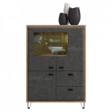 GRACE вітрина низька 1d2w2d дуб navarra / grafit