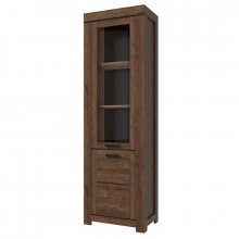 BRASS вітрина 1d1w дуб коричневий