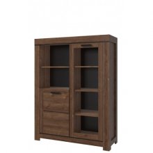 BRASS вітрина низька 1d1w дуб коричневий 