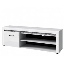 WHITEBLACK тумба ТВ 1d/165 + LED білий глянець 