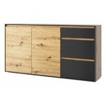 BOSCO комод 2d3s дуб artisan / чорний 