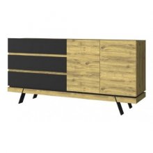 STREET комод 2d3s дуб navarra / чорний 