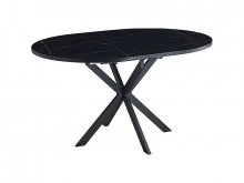 GASTON Стіл обідній чорний ефект мрамора GASTONCMAC100
розмір 100(135)X100