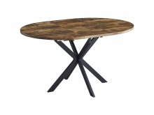 GASTON DĄB Стол обеденный горіх вінтаж  ORZECH VINTAGE/CZARNY MAT
размер 100(135)X100