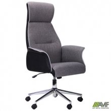 Офісне крісло для керівника Art Metal Furniture Brooklyn хром/светло-серый черный (521178)