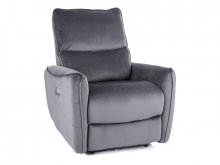 ZEFIR Крісло розкладне тканина колір сірий VELVET BLUVEL 14
розмір 79х106х50х52 см