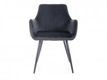 APPLE Крісло чорне тканина VELVET BLUVEL 19