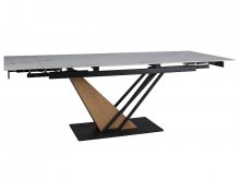 GENESIS Cтол обеденный керамика  цвет белый / дуб GENESISBD180
размер  180(240)X90