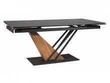 GENESIS Стол обеденный керамика цвет черный/ дуб    GENESISCJ160
размер 160(220)X90