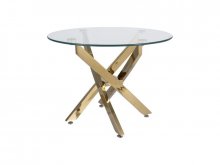 AGIS A  Стол журнальный стекло  нога золотая
размер  60X45