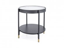 LAGUNA A Стіл журнальний скляний колір білий / чорний
розмір діаметра FI45