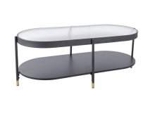 LAGUNA B Стол журнальный стеклянный цвет белый/ черный
размер 110X50 см 