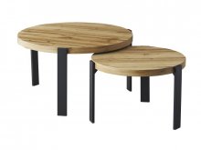 POLO Стол журнальный комплект 2 шт цвет дуб
размер  FI 80 FI 60 