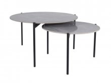  VETRO Комплект столов журнальный керамика цвет серо-черный
размер  FI80 и  FI60 