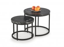 OREO Комплект столов журнальных (2 шт ) цвет черный
размер 53/45 cm и 43/35 см 